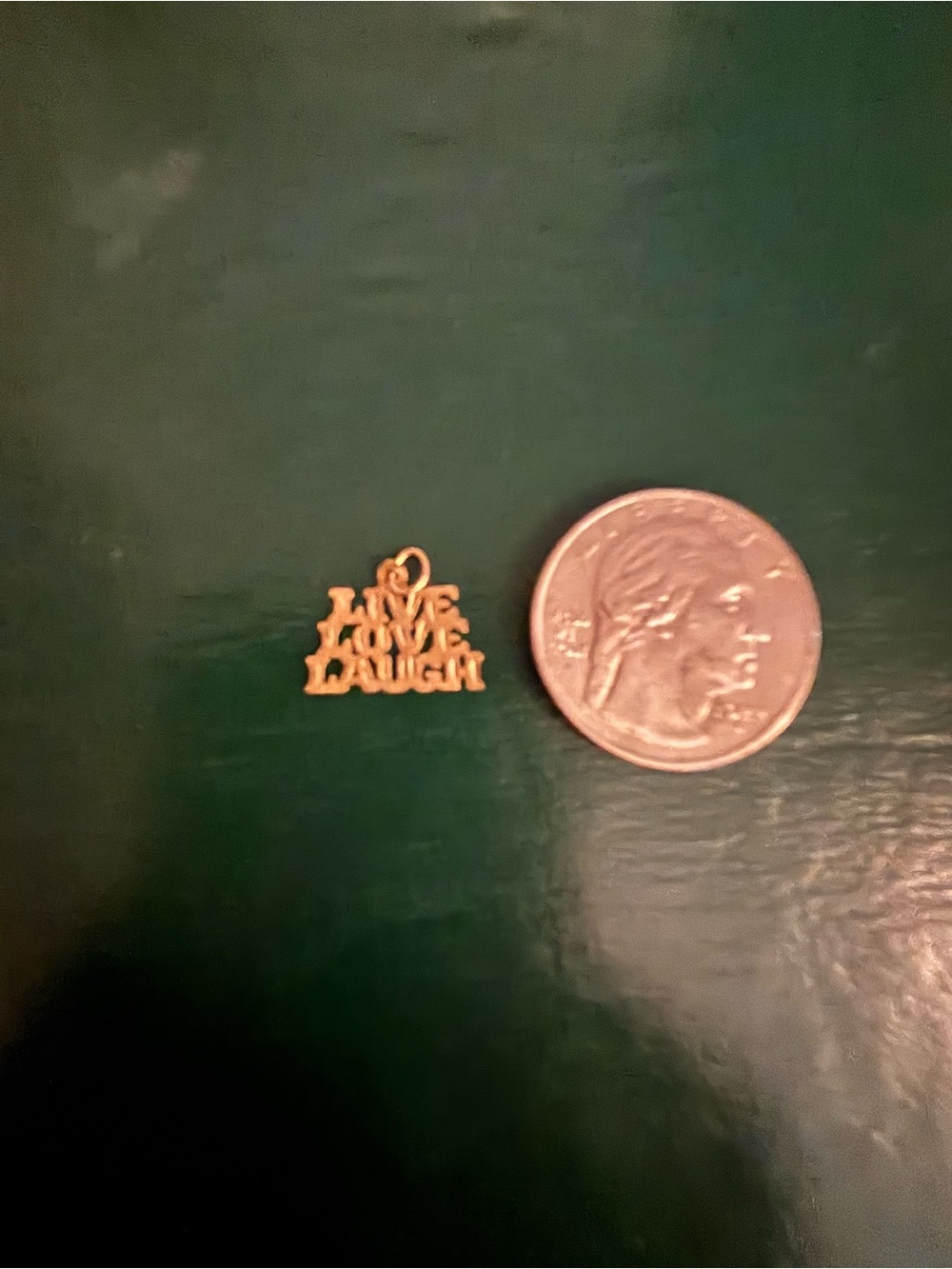 Kay Jewelers 14k solid yellow gold pendant. Live,Love,Laugh - Picture 2 of 5